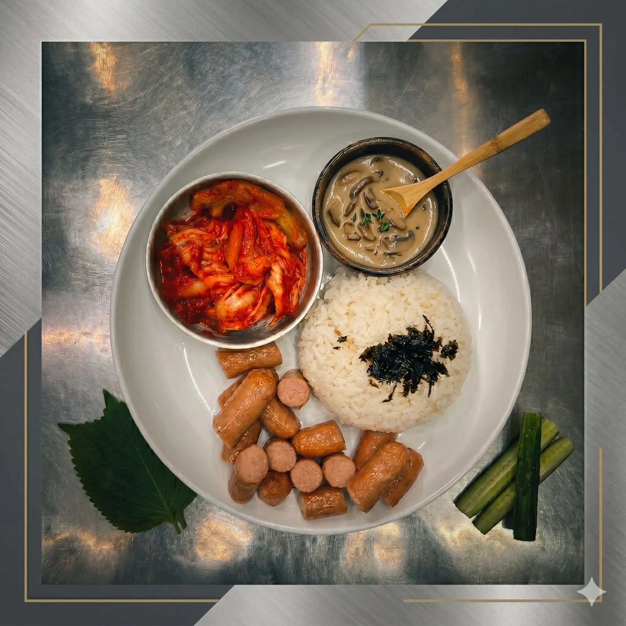 Rich Mushroom Sauce Sausage Rice